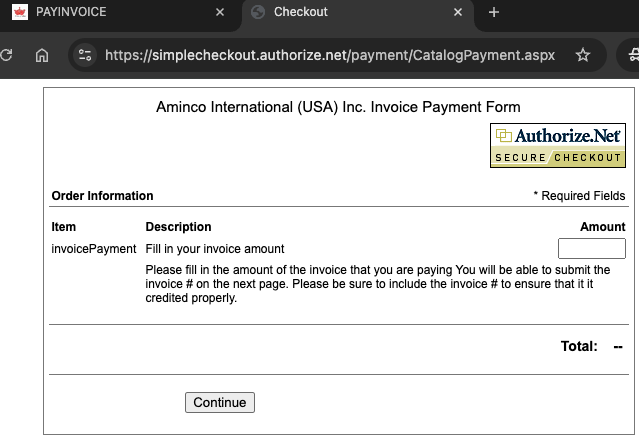 Aminco Payment Portal